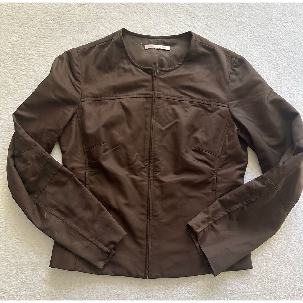 Rebecca Taylor Chocolate Brown Zip Jacket | Women’s Size Small